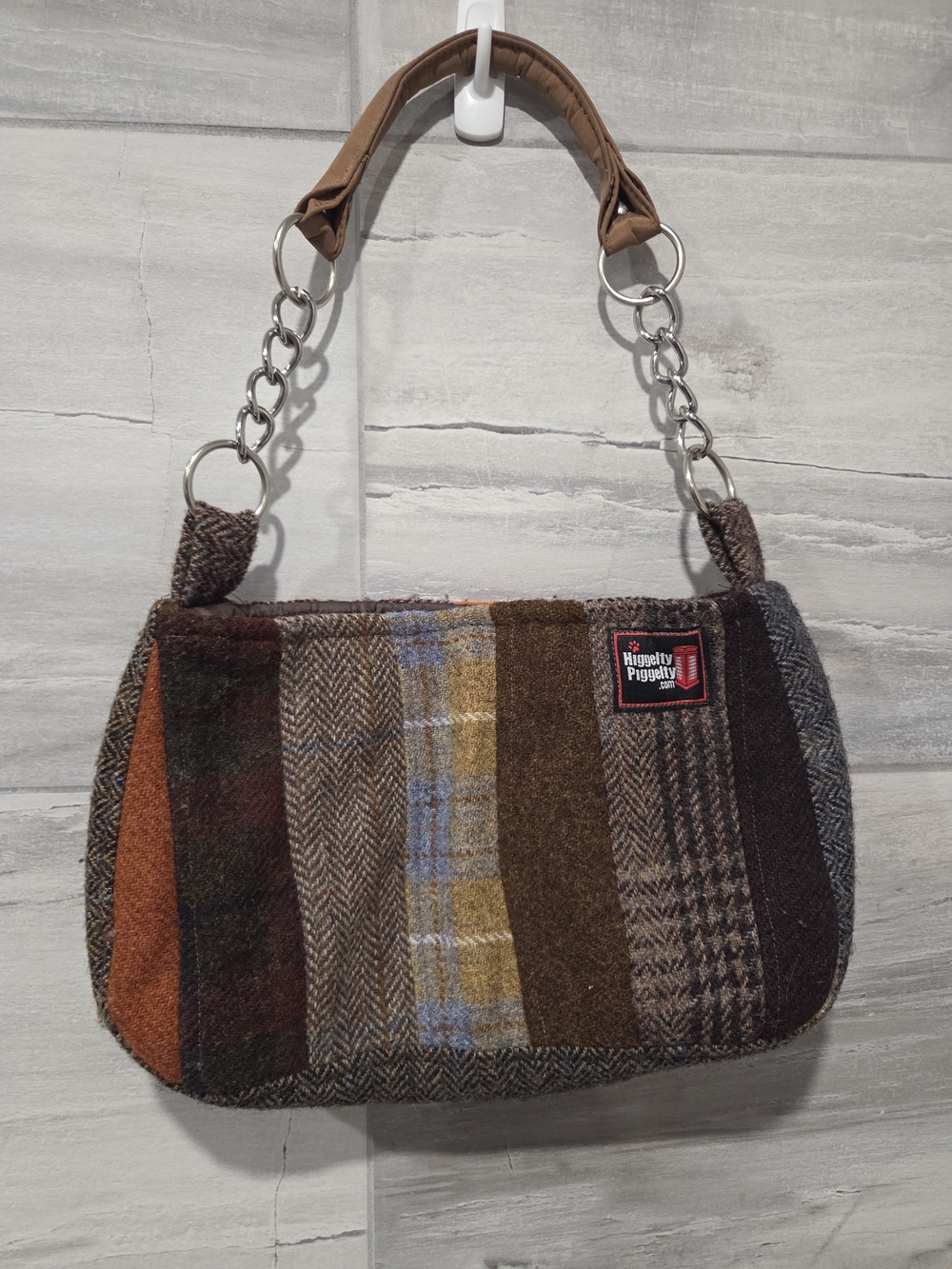Higgelty Piggelty Patchwork Harris Tweed Wool Shoulder Bag Artisan Ireland